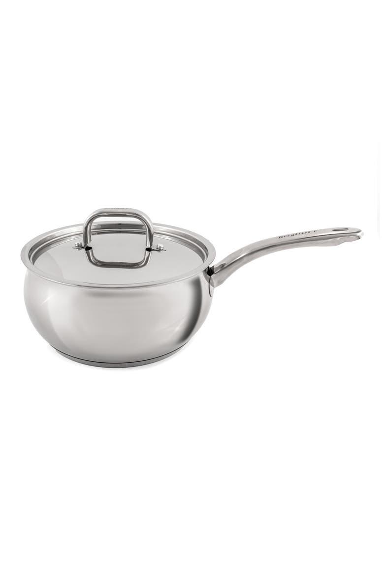 Belly 8" Sauce Pan with Lid, Main, color, SILVER
