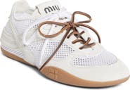 Miu Miu Gymnasium Mixed Media Low Top Sneaker
