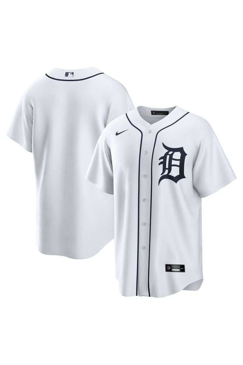 Men's Nike White Detroit Tigers Home Replica Team Jersey, Alternate, color, WHITE