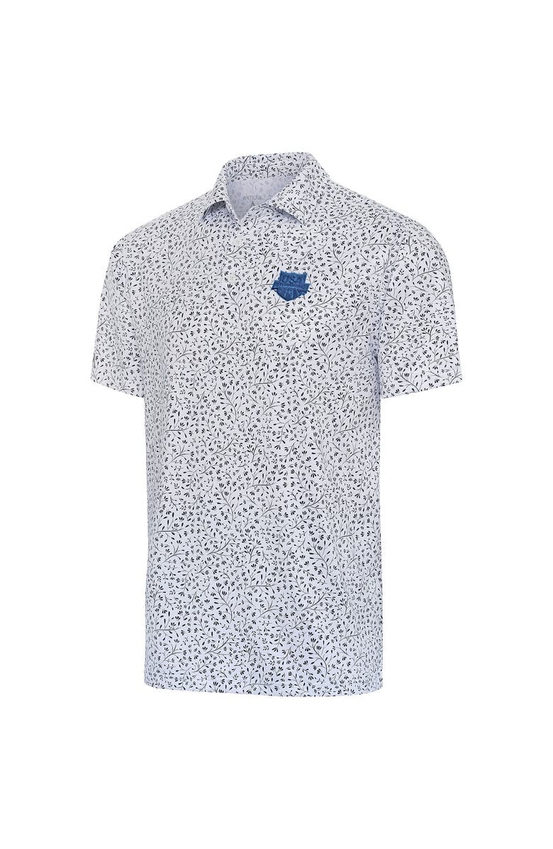 ANTIGUA Men's Antigua  White/Navy USA Swimming Motion Polo, Main, color, 