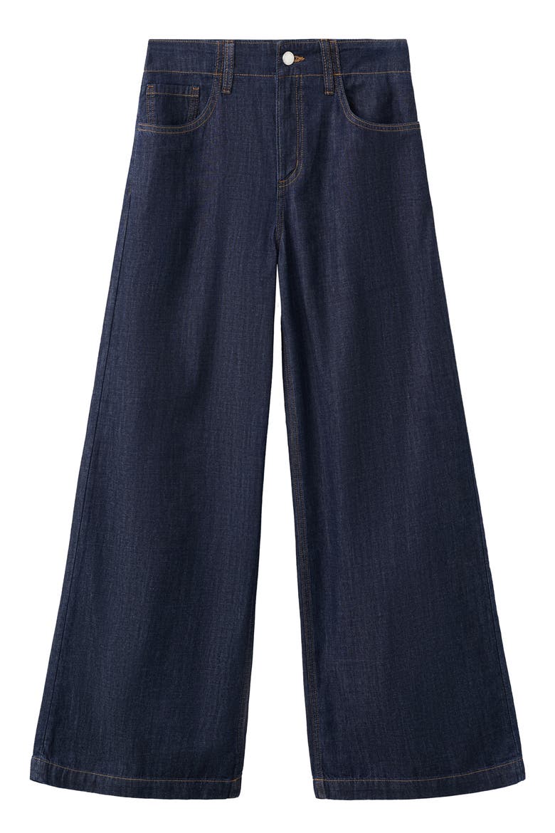 Wide Leg Rinse Wash Jeans, Alternate, color, OPEN BLUE
