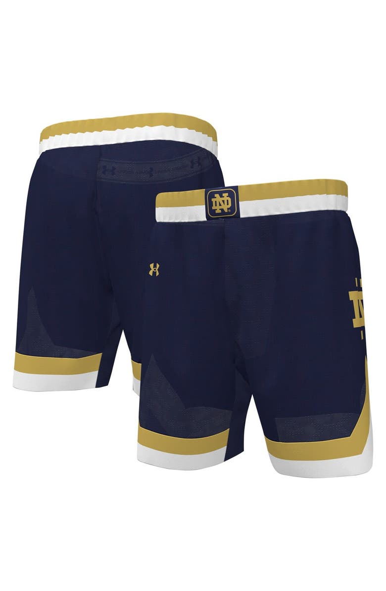 Under Armour Men's Under Armour  Navy Notre Dame Fighting Irish Replica Basketball Shorts, Main, color, 