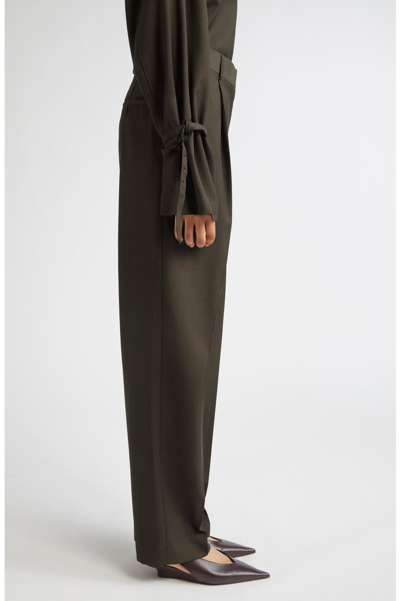Pleated Wool Trousers, Alternate, color, PEPPER