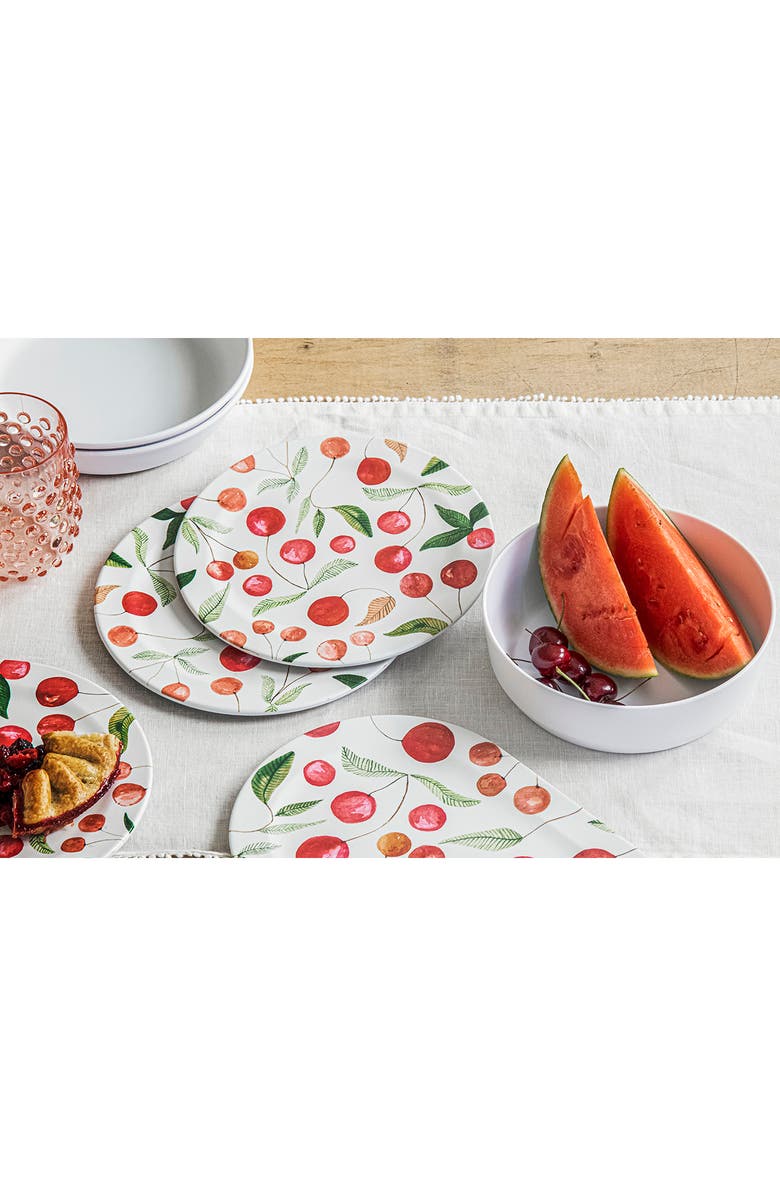 TarHong Berries Cherries Set of Six Melamine Salad Plates, Alternate, color,