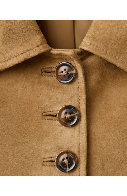 Mango Suede Jacket In Brown