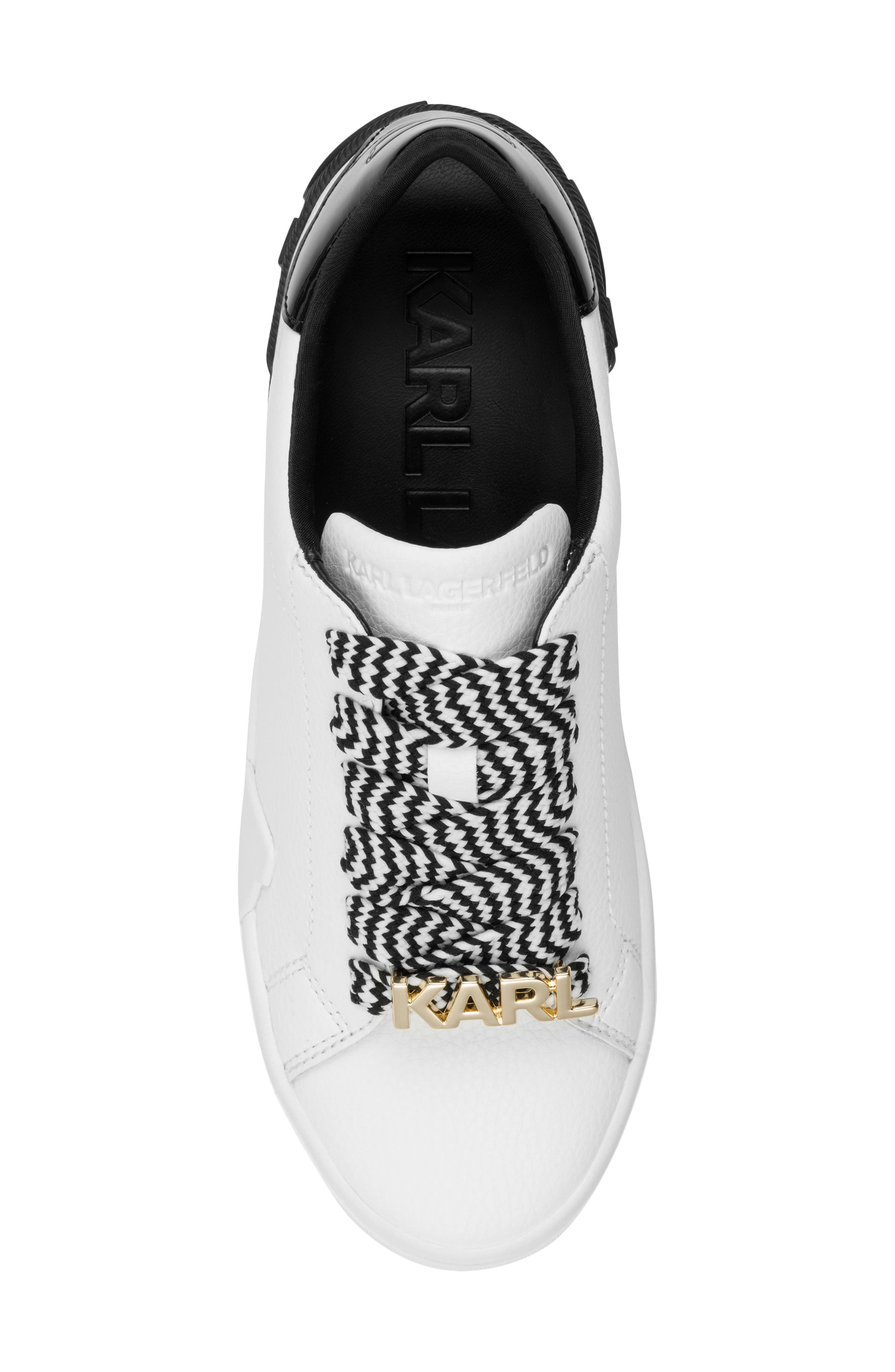 Melora Lace-Up Sneaker, Alternate, color, BRIGHT WHITE/ BLACK