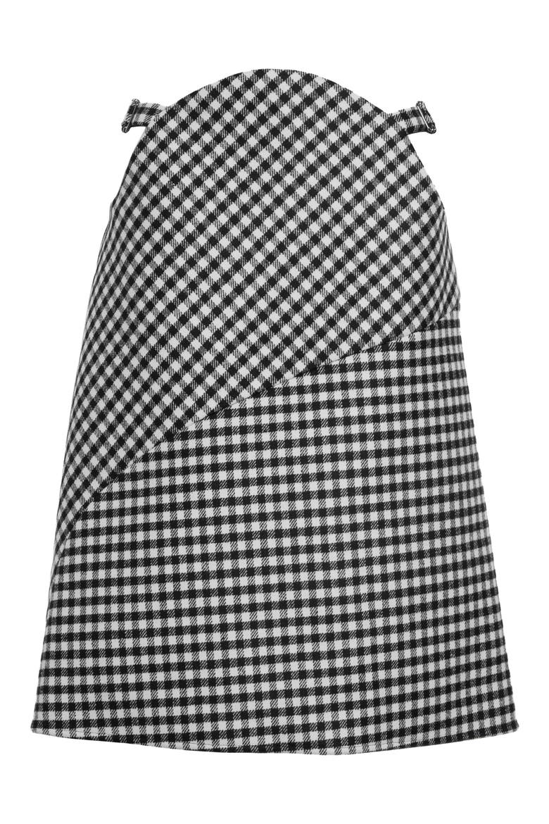 Asymmetric Wool Blend Skirt, Main, color, BLACK/ WHITE