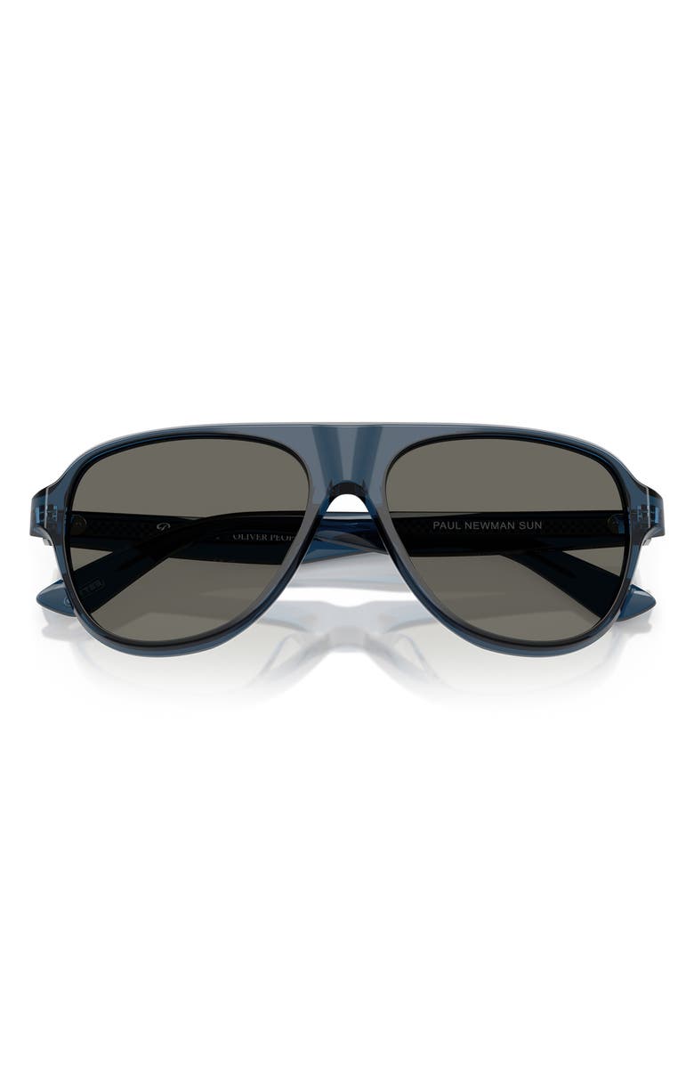Oliver Peoples Paul Newman 57mm Pilot Sunglasses, Alternate, color, Newman Blue / Carbon Grey