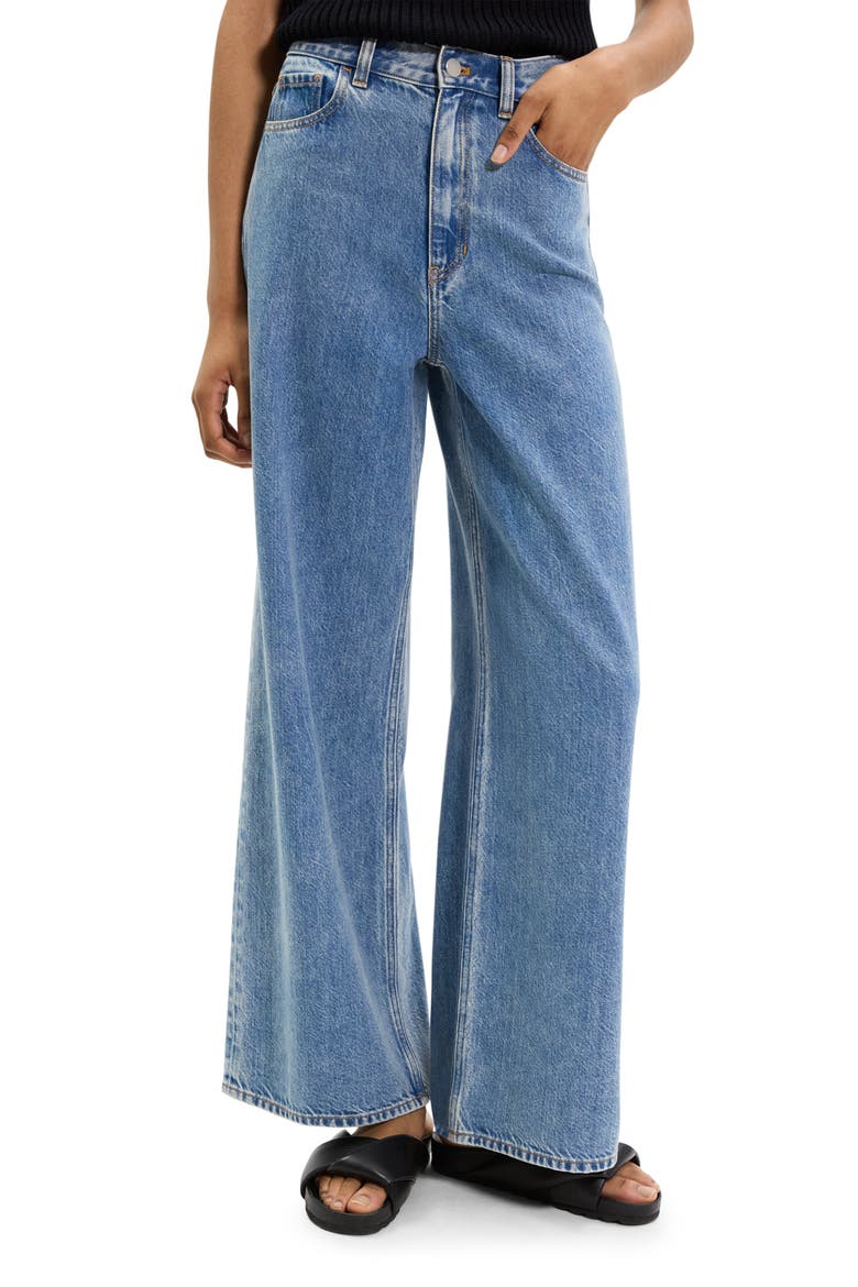 Relaxed Fit High Waist Wide Leg Jeans, Main, color, ICE BLUE