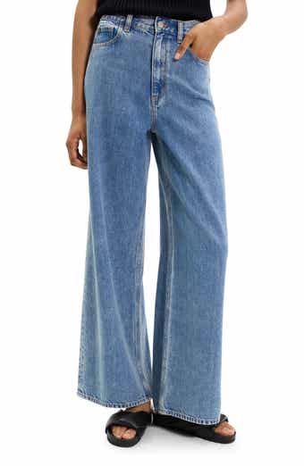 Relaxed Fit High Waist Wide Leg Jeans