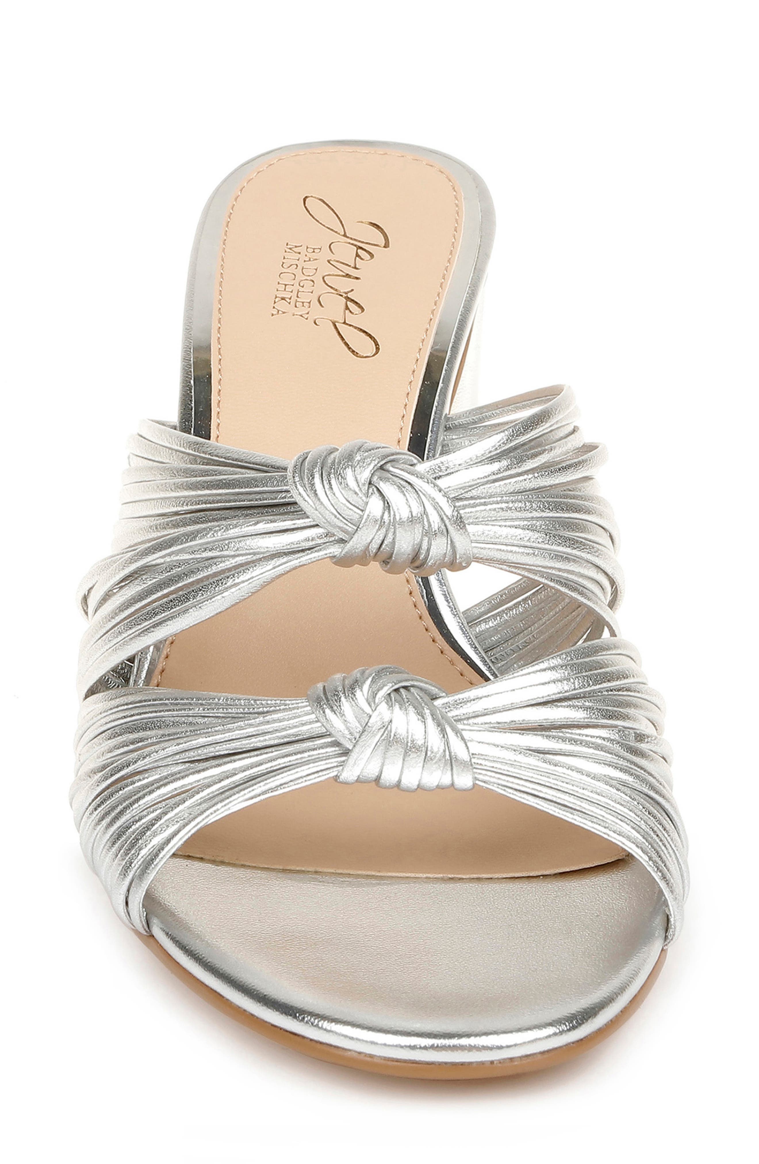 Jewel Badgley Mischka Cheryl Knotted Slide Sandal, Alternate, color, 