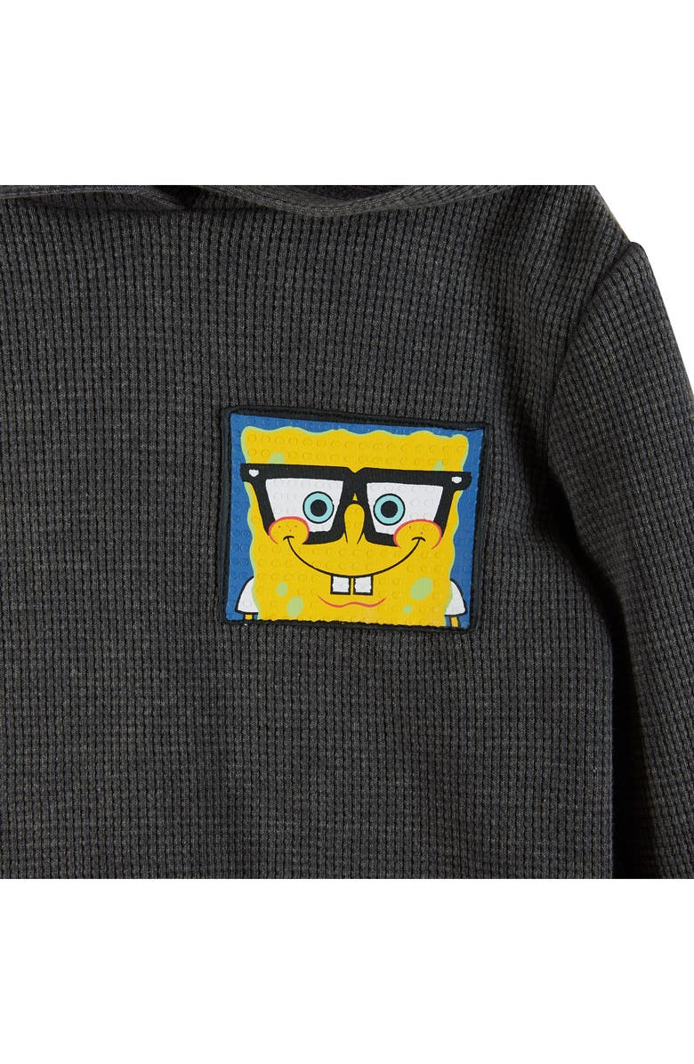 Andy & Evan Kids' SpongeBob SquarePants<sup>™</sup> Stonewashed Waffle Knit Hoodie, Alternate, color, 