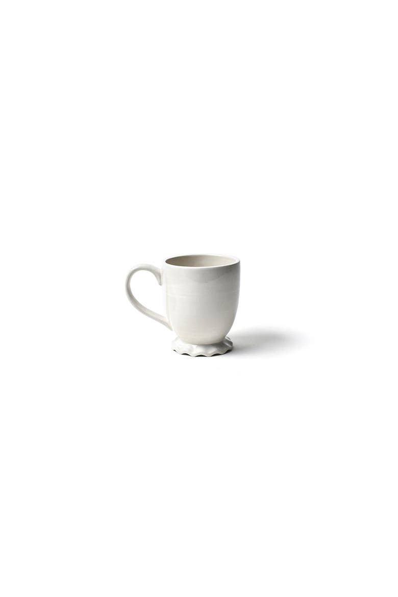 Signature White Ruffle Mug, Main, color, White