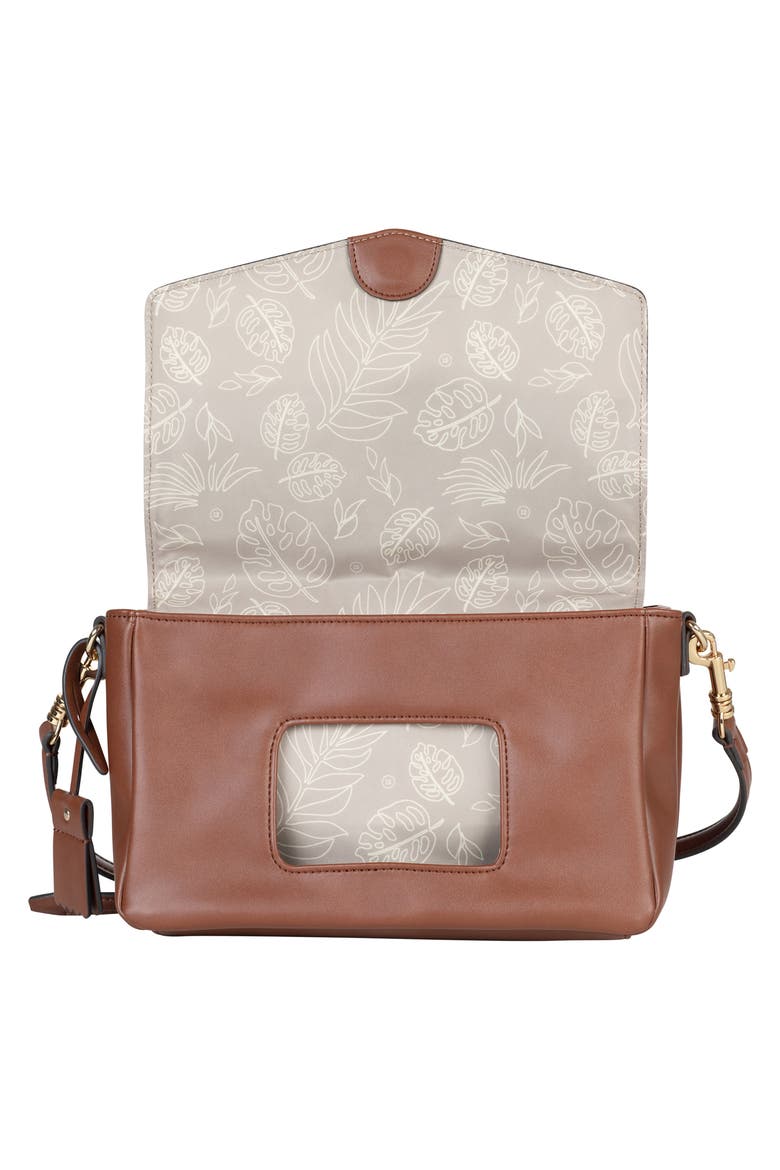 Peekaboo Crossbody Diaper Bag, Alternate, color, TOFFEE