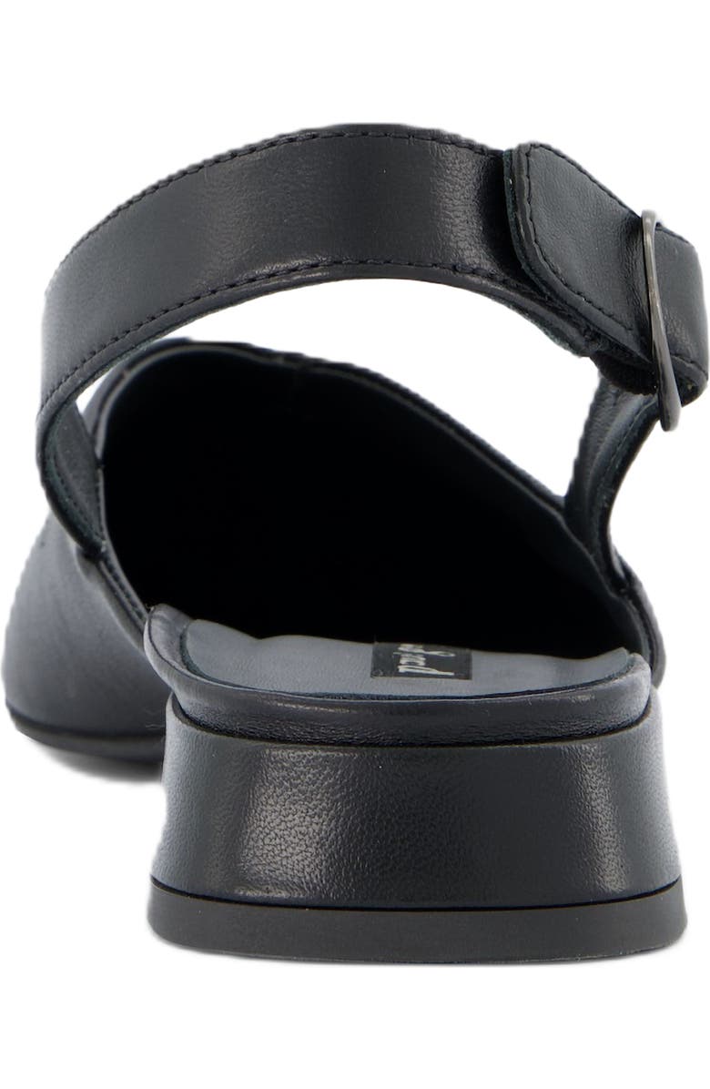 Paul Green Aladdin Slingback Point Toe Flat, Alternate, color, Black Soft Nappa