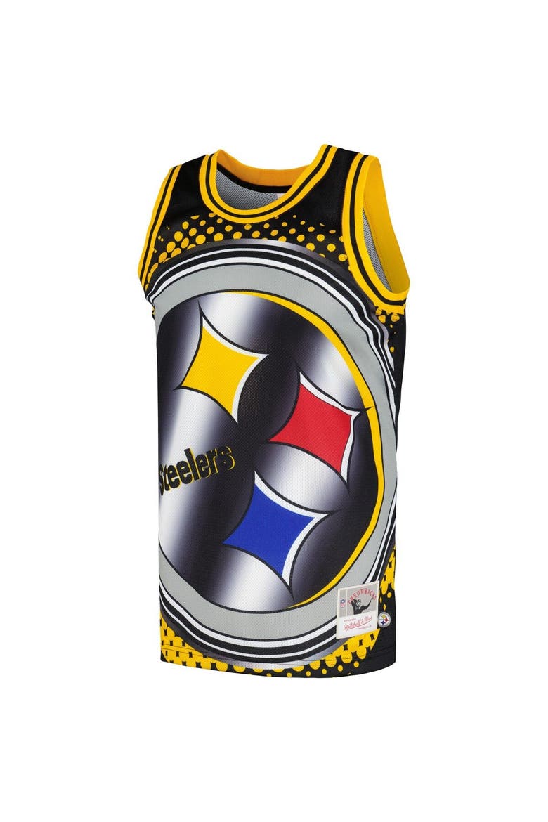 Men's Mitchell & Ness Black Pittsburgh Steelers Big Face 7.0 Fashion Tank Top, Alternate, color, Black