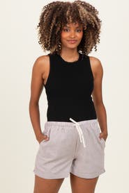 PinkBlush Striped Drawstring Shorts
