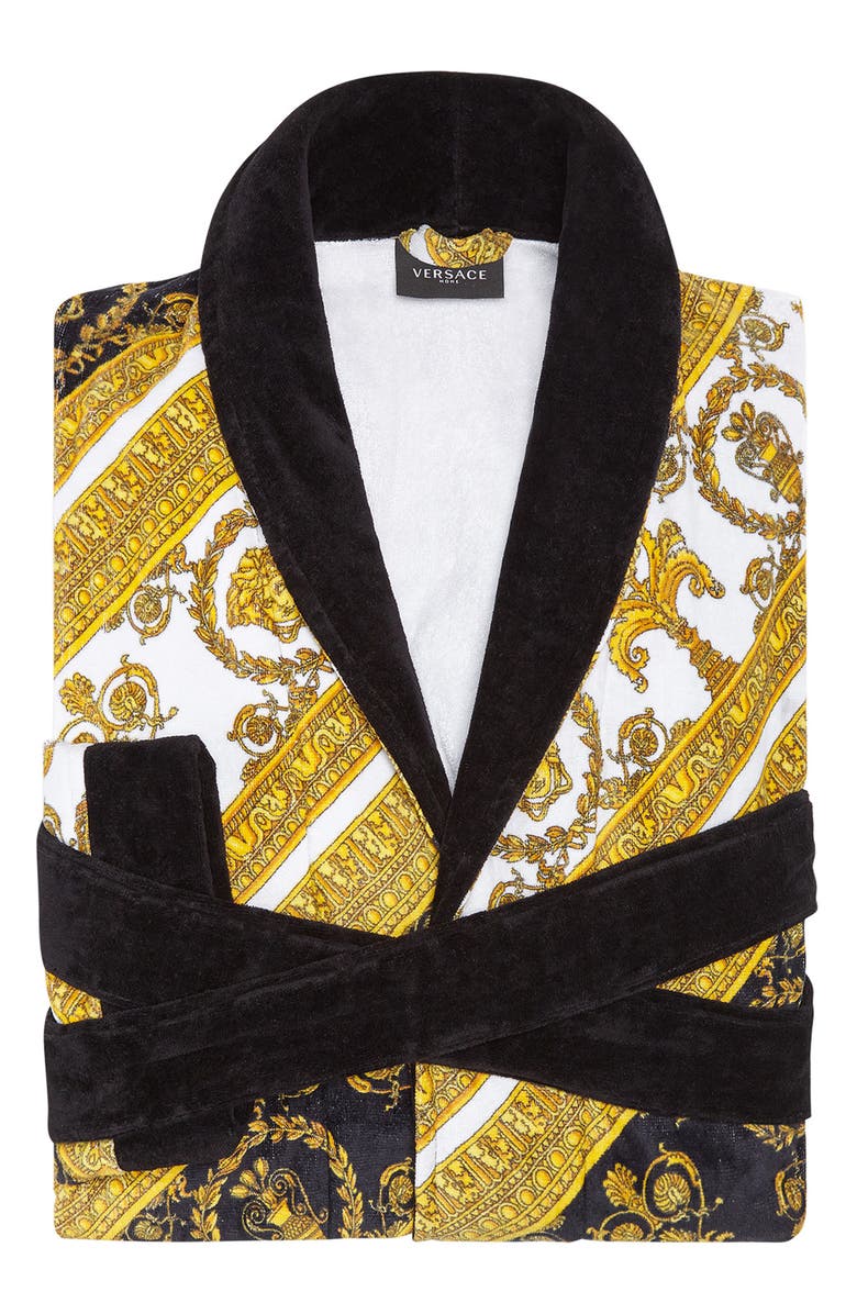 Versace I Heart Baroque Bathrobe, Alternate, color, 