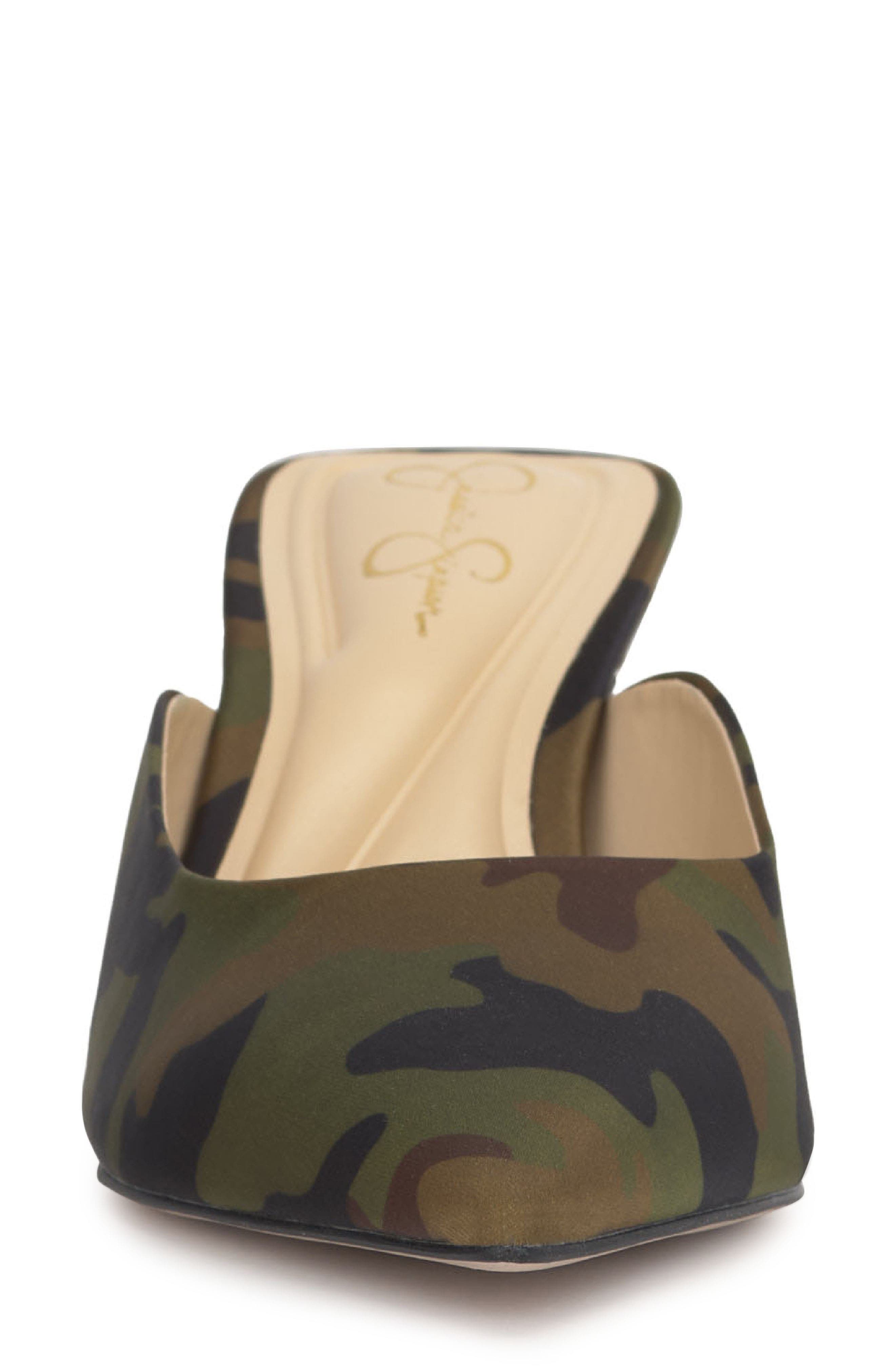 Jessica Simpson Belvaen Pointed Toe Mule, Alternate, color, Forest Camo