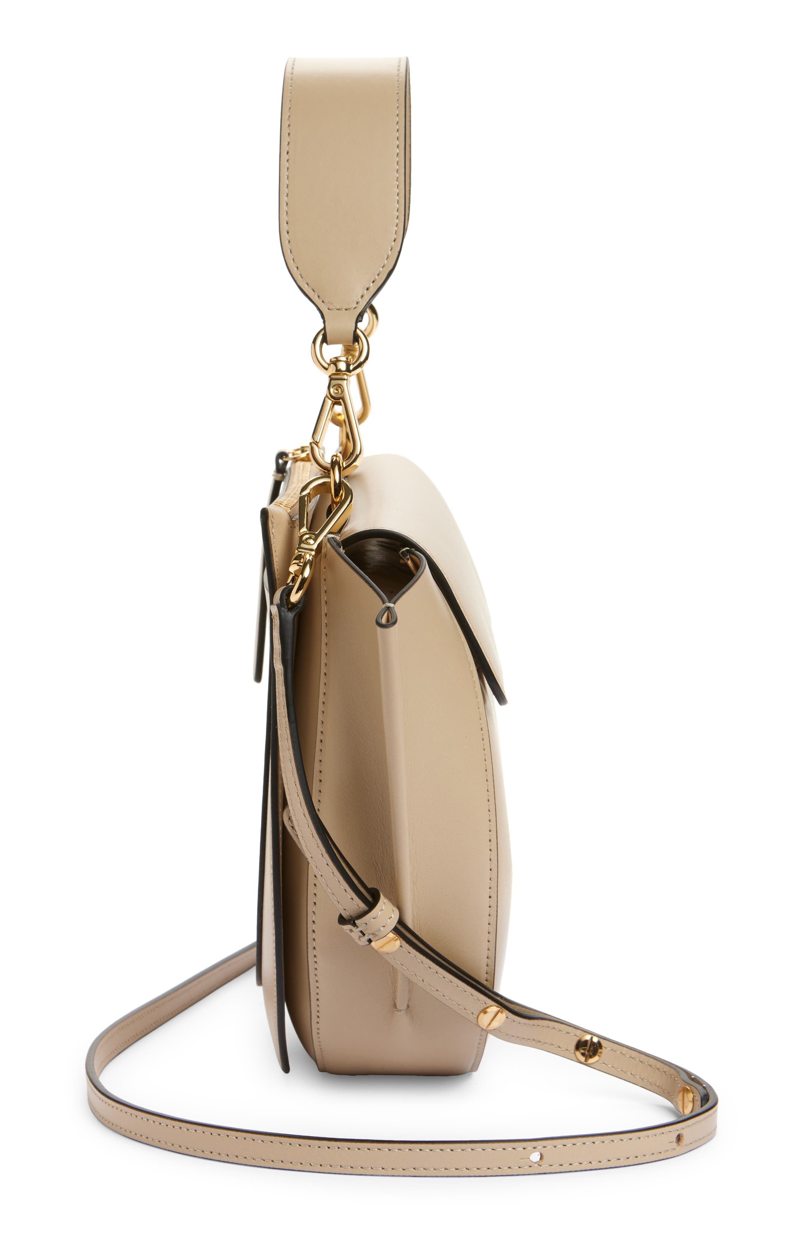 Wandler Small Hortensia Leather Top Handle Bag, Alternate, color, Linen 1350