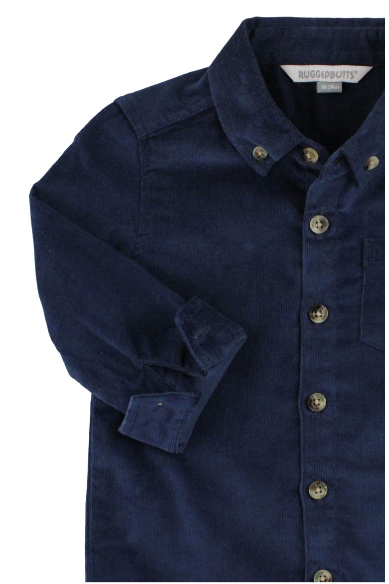 Kids' Corduroy Button-Down Shirt & Chino Pants, Alternate, color, NAVY