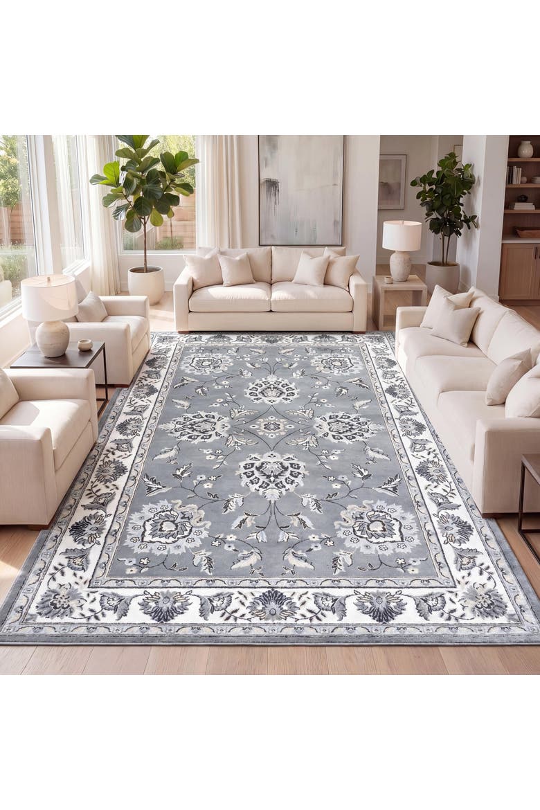 Cherie French Cottage Area Rug, Alternate, color, Gray/Cream