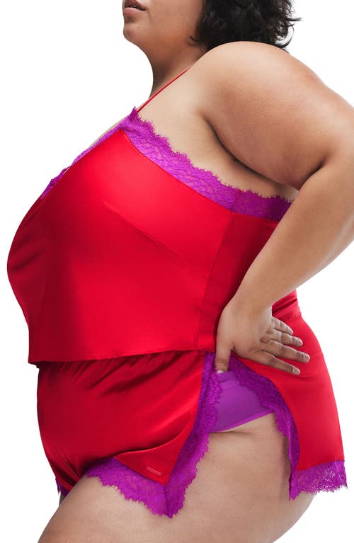 Savage X Fenty Fire Desire Lace Sleep Camisole In Timeless Red