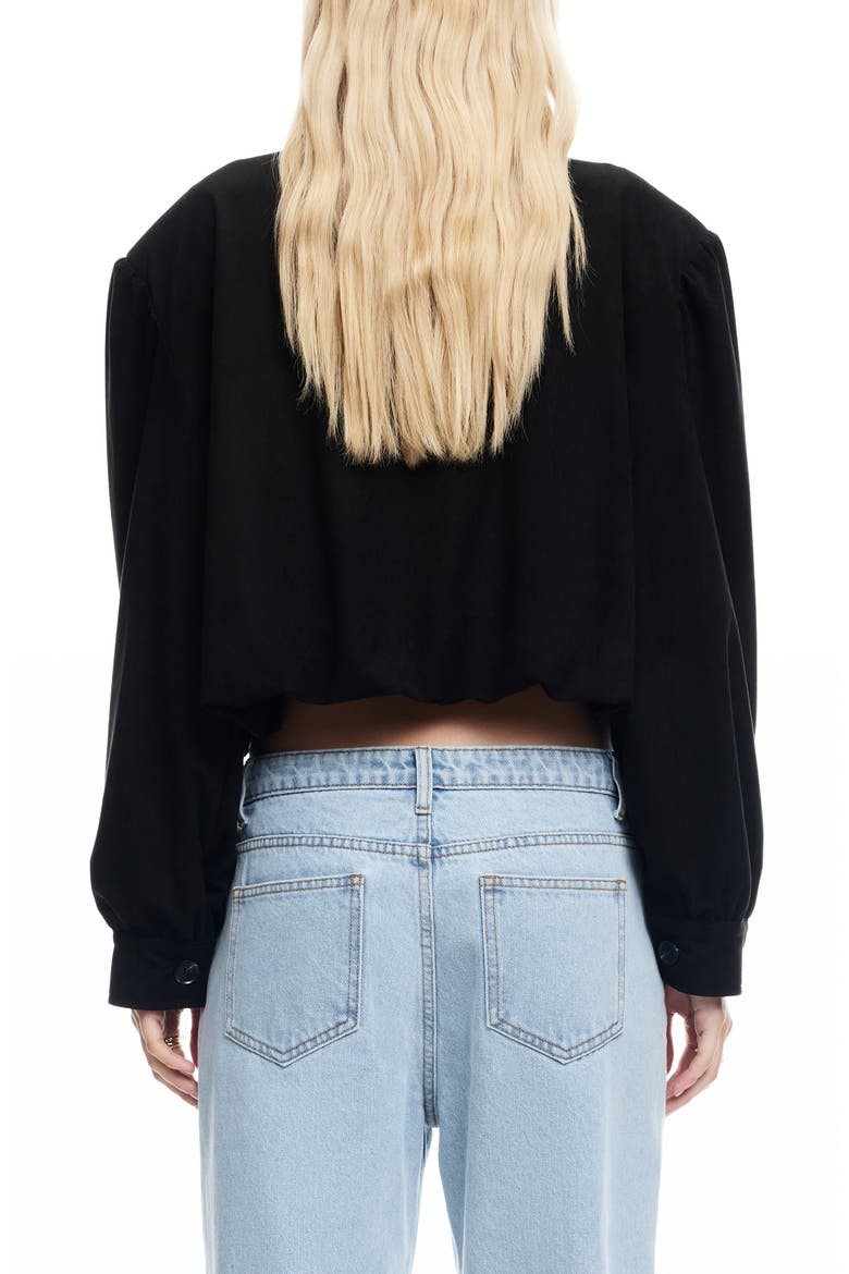 Luminous Faux Suede Jacket, Alternate, color, NOIR