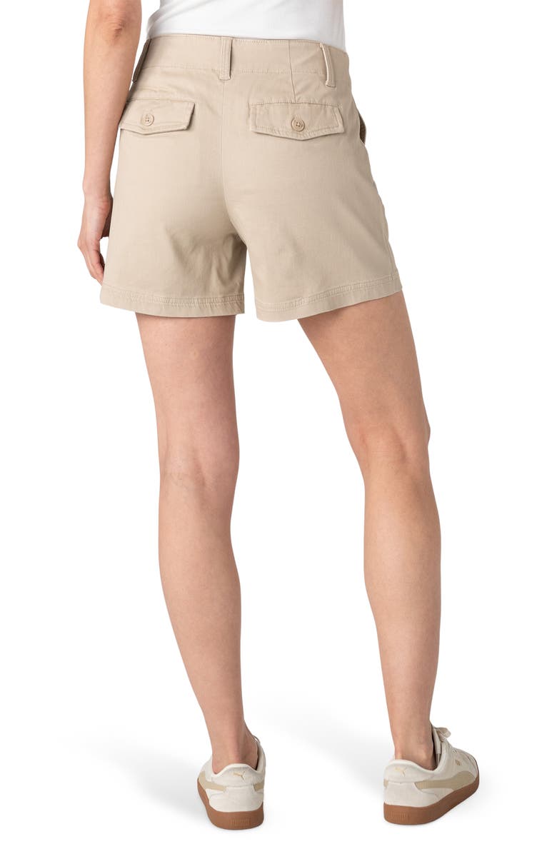 Liverpool Los Angeles Pleated Trouser Shorts, Alternate, color, Safari Sand