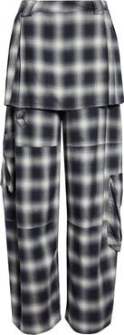 Collina Strada Lawn Plaid Skirt Overlay Cargo Pants