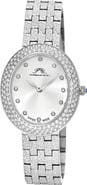 PORSAMO BLEU Women's Porsamo Bleu Angelica Oval Sunray Dial Topaz Stainless Steel Watch