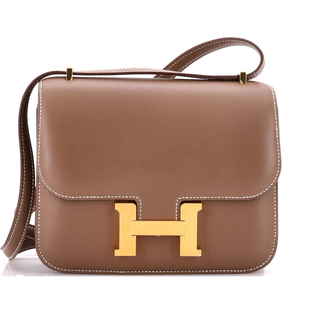 Pre-owned Hermes Hermes Constance Nm Bag Swift 18 In Brown