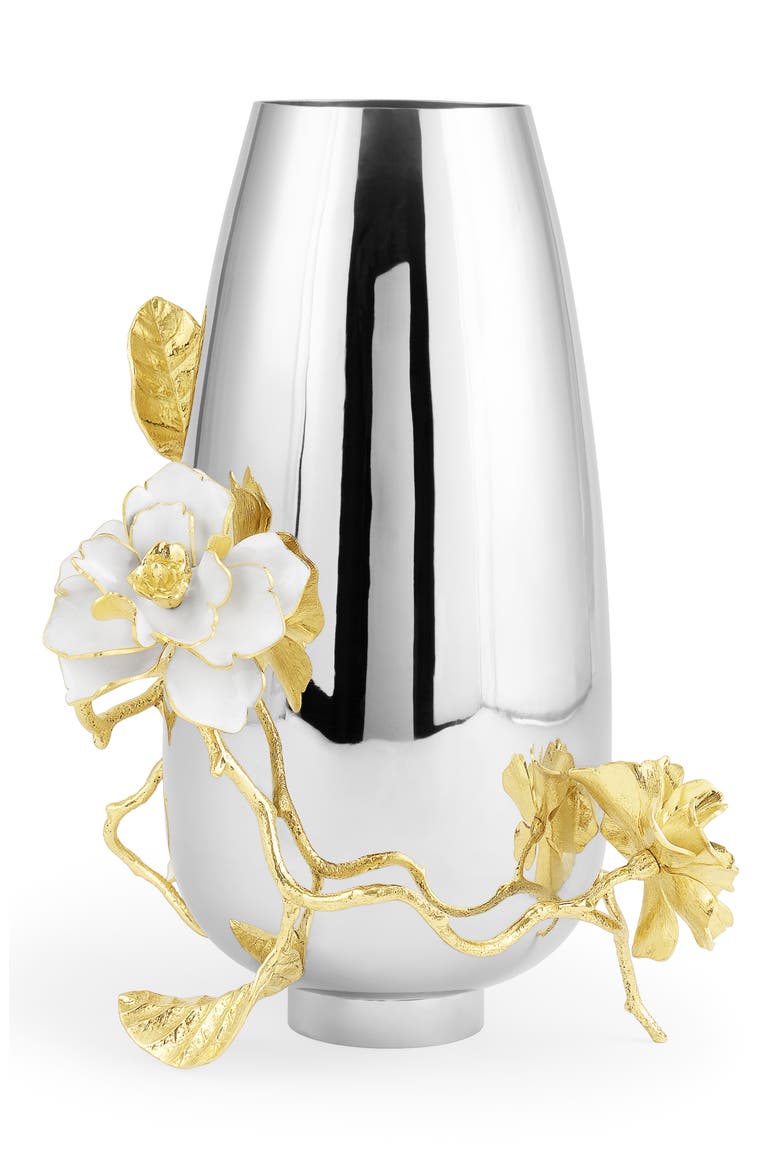Gardenia Large Vase, Main, color, SILVER