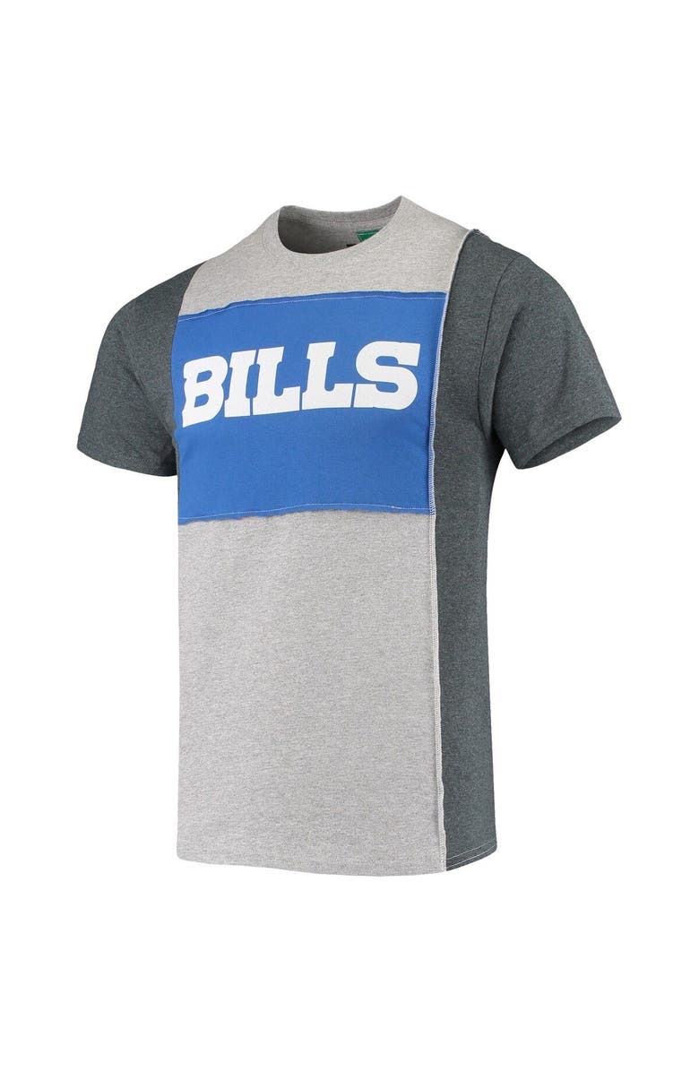 REFRIED APPAREL Men's Refried Apparel Heather Gray Buffalo Bills Sustainable Split T-Shirt, Alternate, color, 