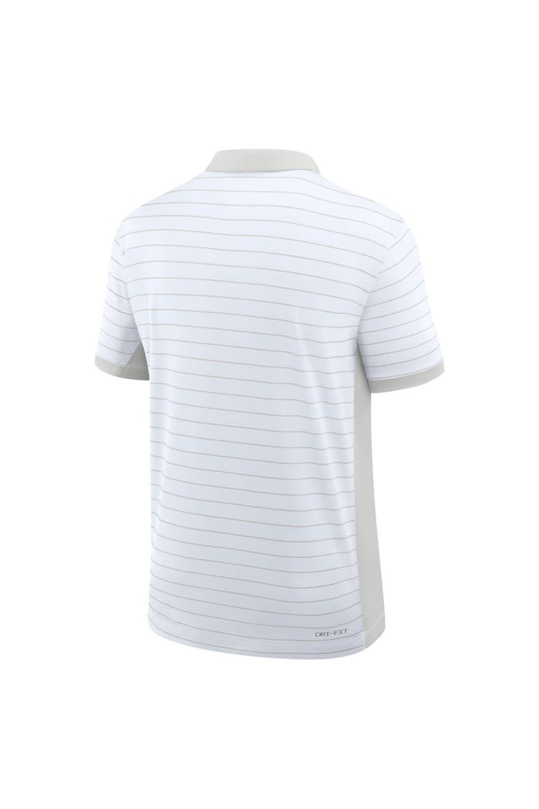 Men's Nike White Texas Longhorns 2025 Early Season Coaches Sideline Victory Stripe Performance Polo, Alternate, color, White