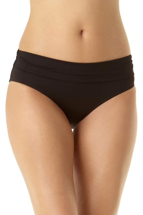 ANNE COLE LIVE IN COLOR CONVERTIBLE HIGH WAIST SHIRRED SWIM BOTTOM 