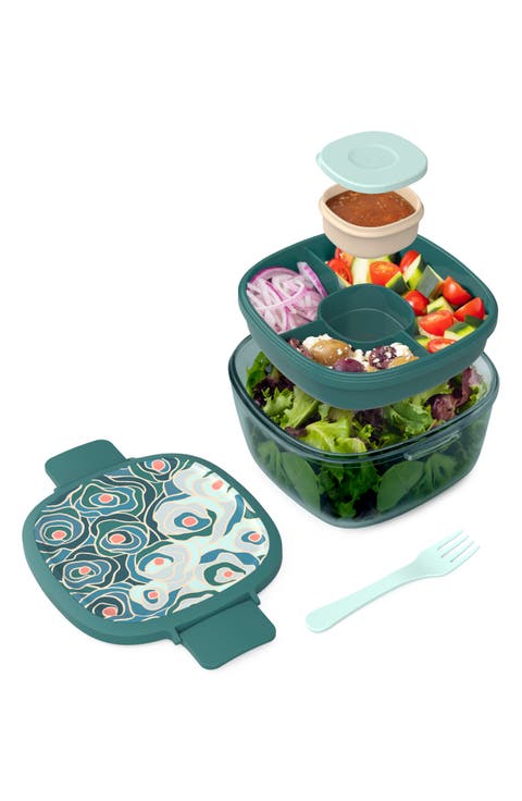 All-in-One Glass Salad Container