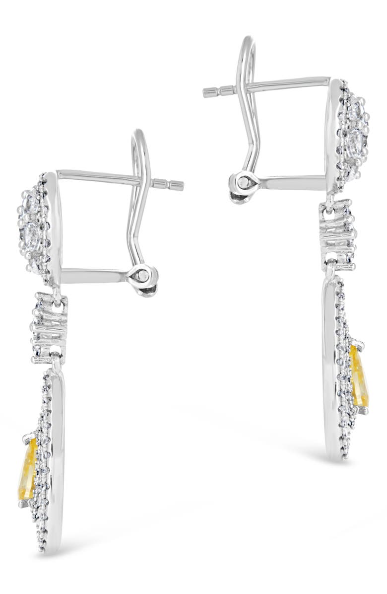 Sterling Forever Jennifer CZ Drop Earrings, Alternate, color, Silver