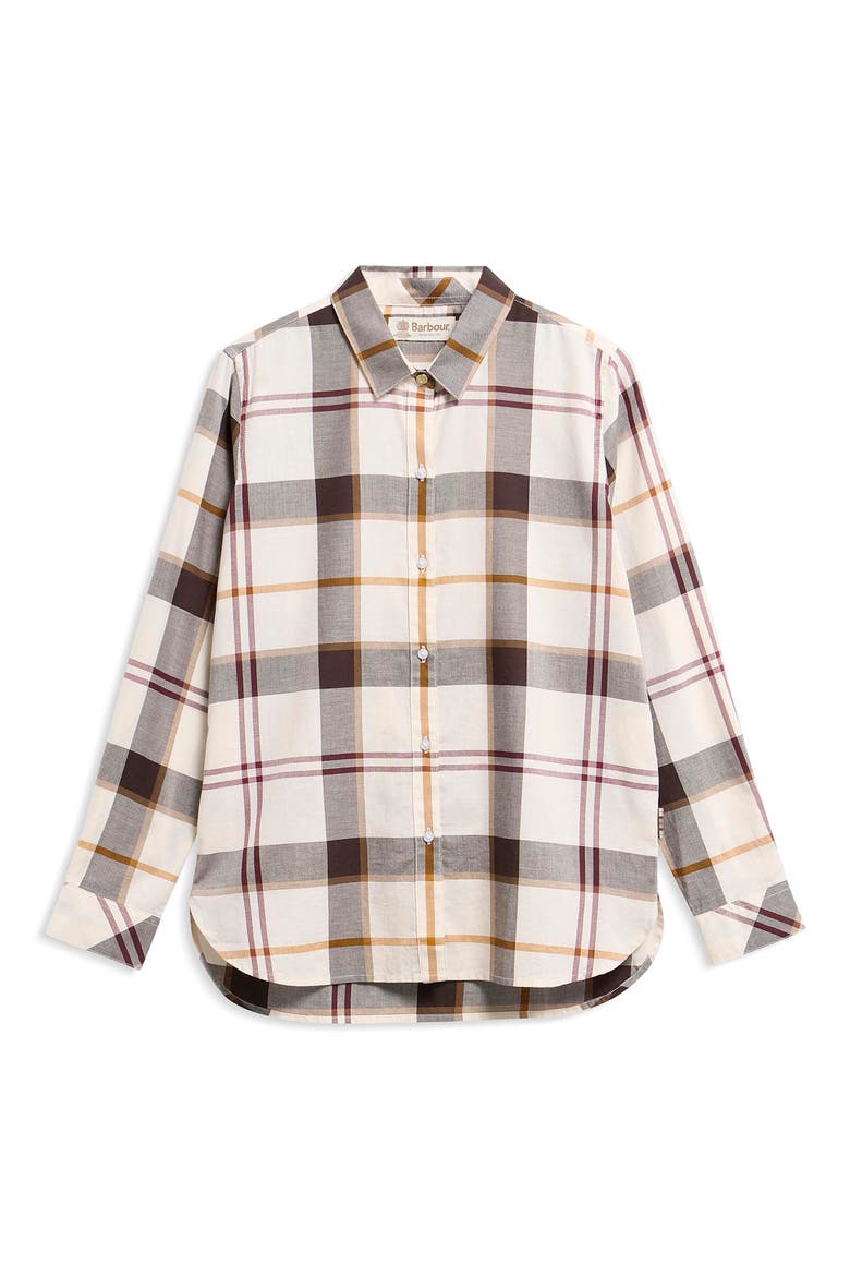 Mooreland Plaid Cotton Button-Up Shirt, Alternate, color, ECRU MUTED TARTAN