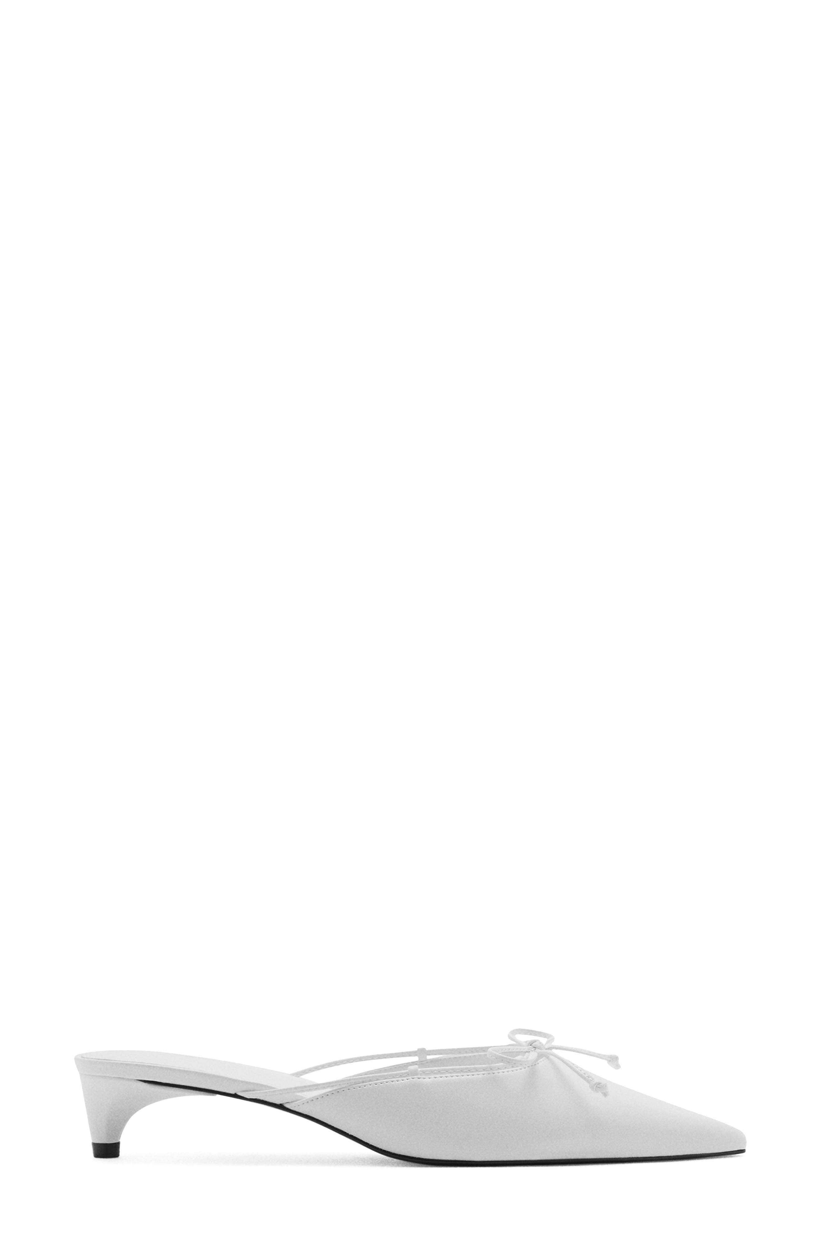 MANGO Pointed Toe Pump, Alternate, color, White