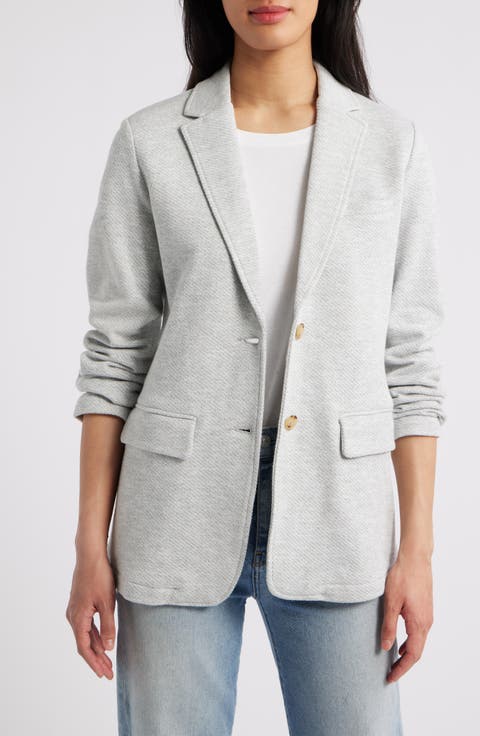 Inlet Cotton Blend Knit Blazer