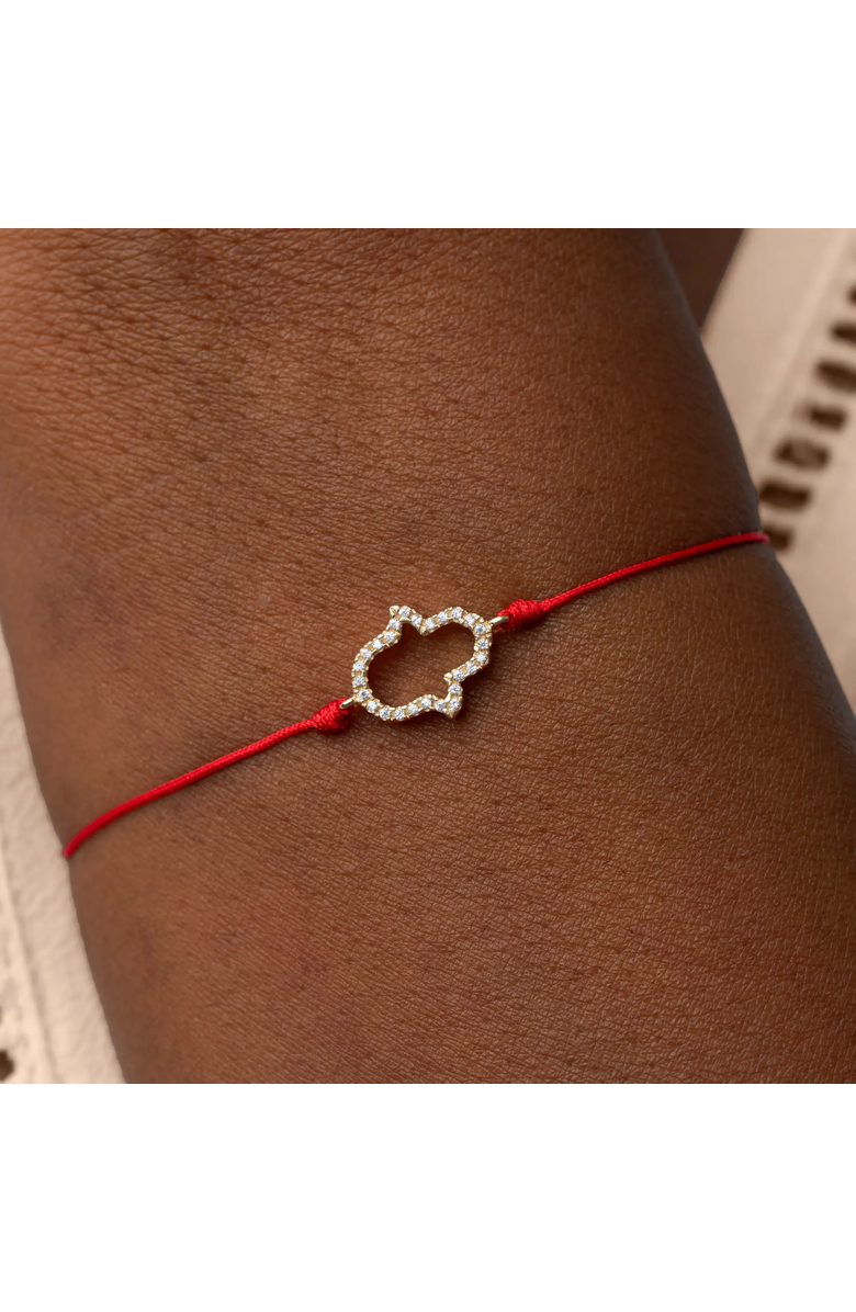 Karma and Luck Infinite Guidance Hamsa Red String Bracelet, Alternate, color, Red
