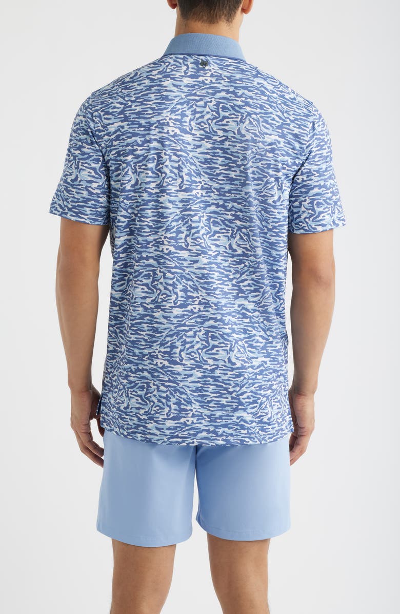 Greyson Stalking Wolf Camo Polo, Alternate, color, Wolf Blue