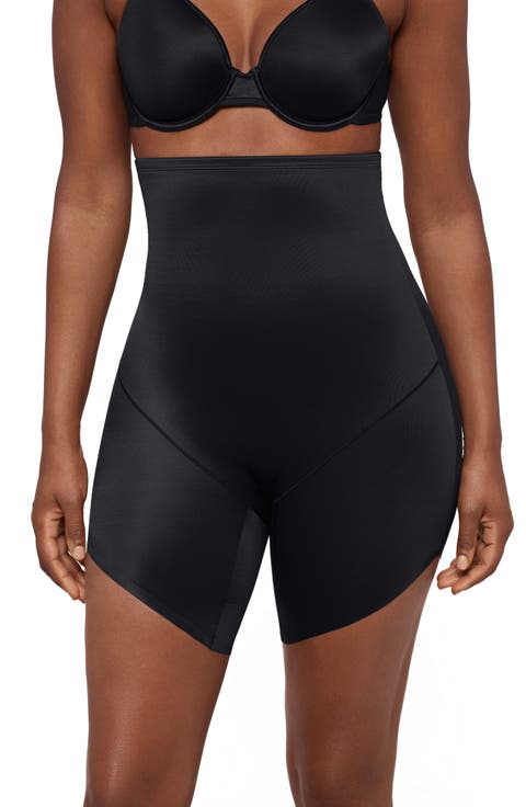 Show Stopper High Waist Slant Hem Shorts