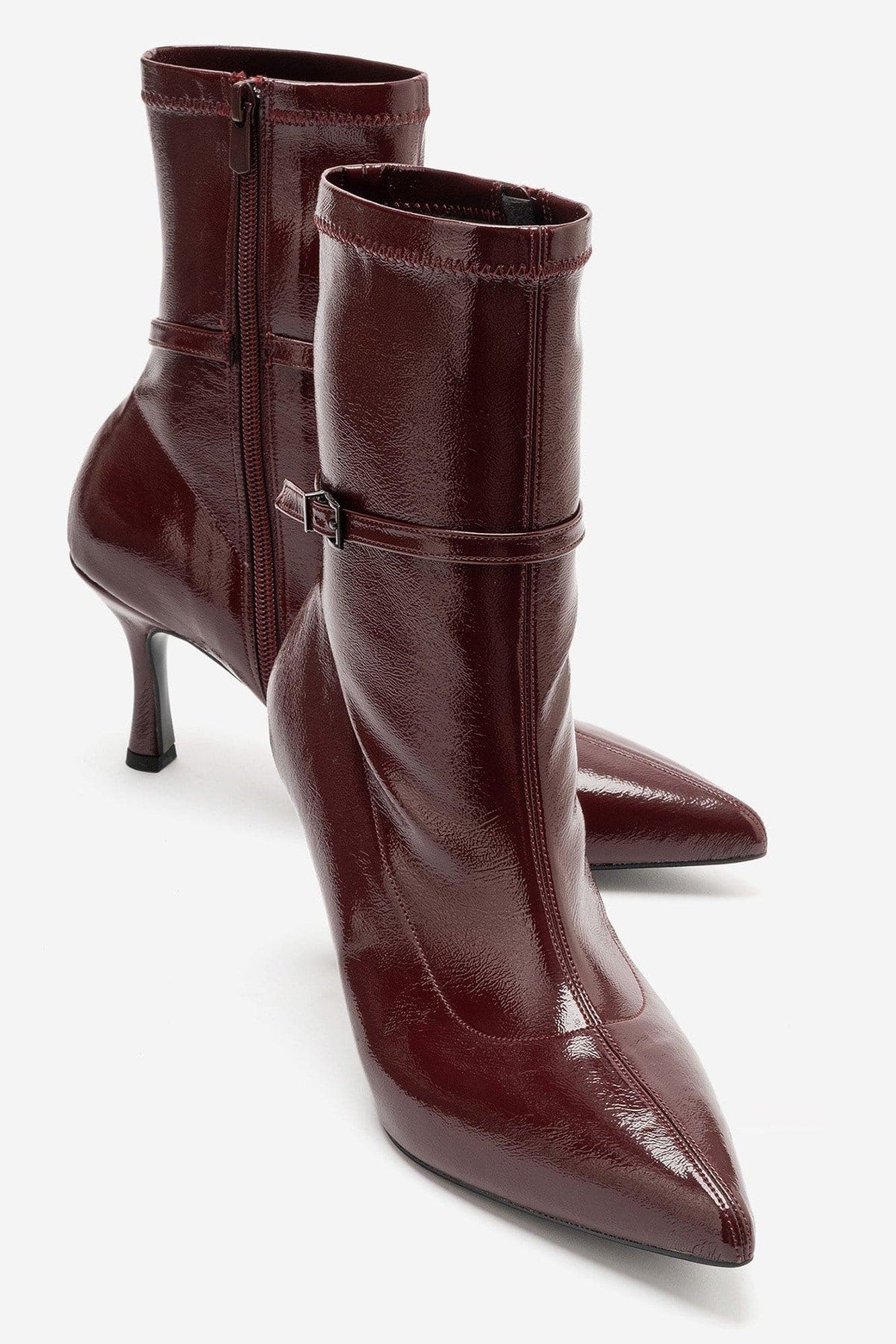 Andora Stiletto Ankle Boot, Alternate, color, Burgundy