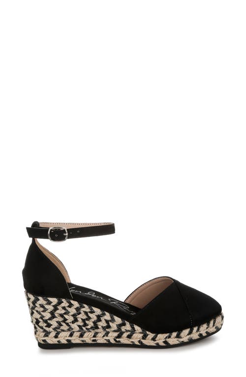 London Rag Sorcruz Espadrille Platform Wedge Pump In Black