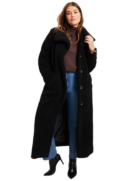 Maxi Teddy Fleece Coat (Plus Available)
