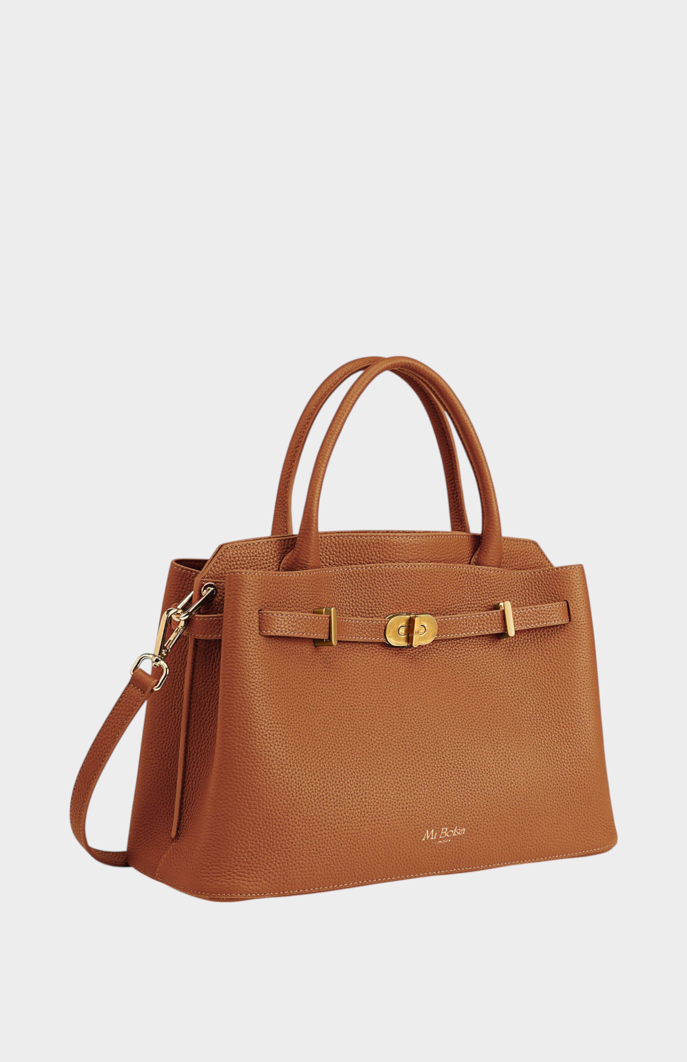 Kensington Genuine Pebble Leather Top Handle Bag, Alternate, color, Biscuit