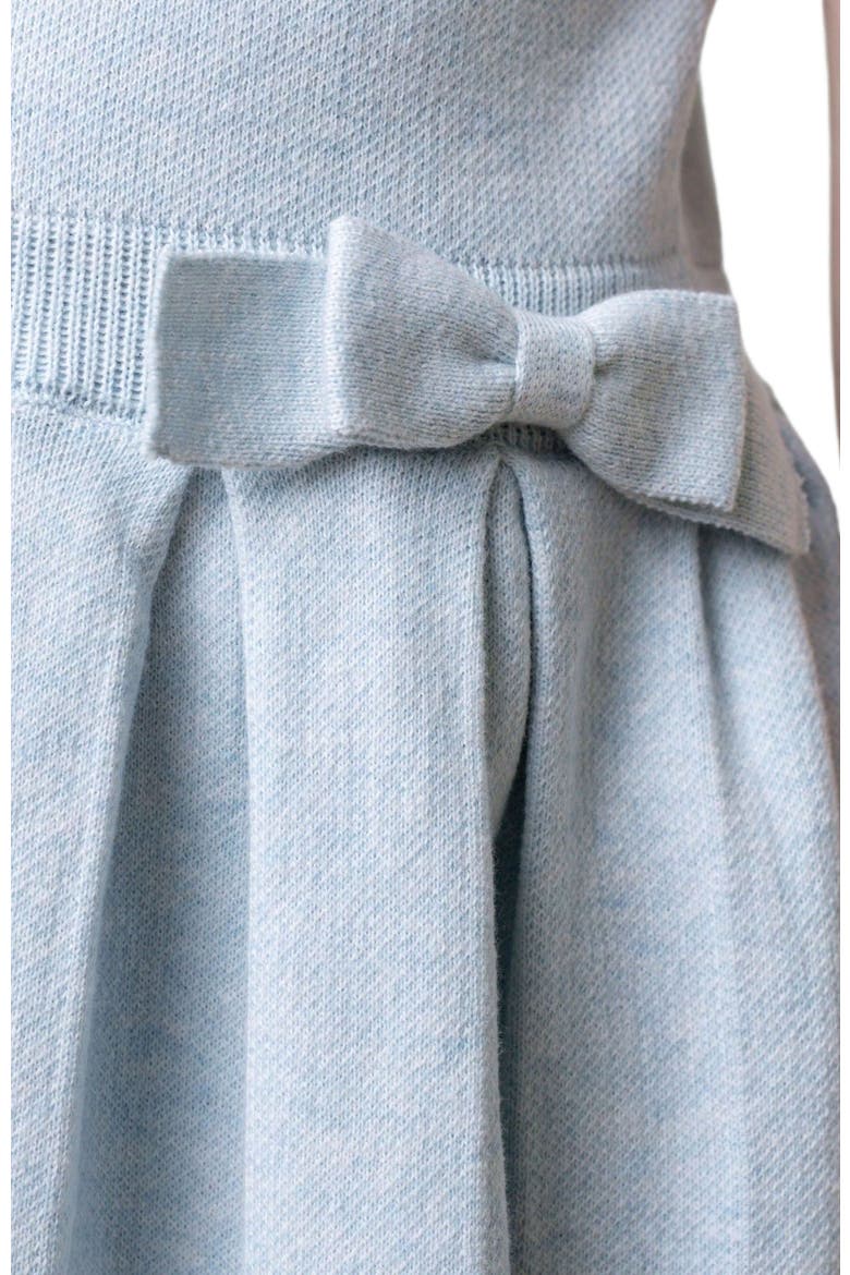 Girls' Organic Pleated Sweater Dress, Kids, Alternate, color, Light Blue Heather