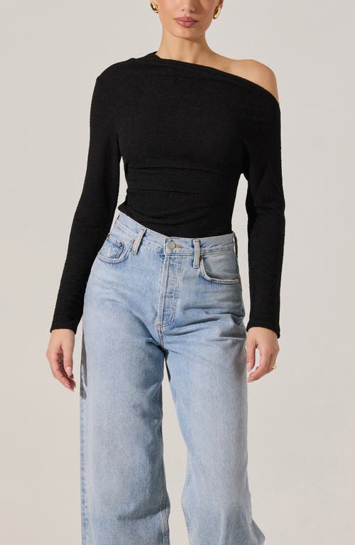 ASTR ASTR THE LABEL ONE SHOULDER TEXTURED TOP